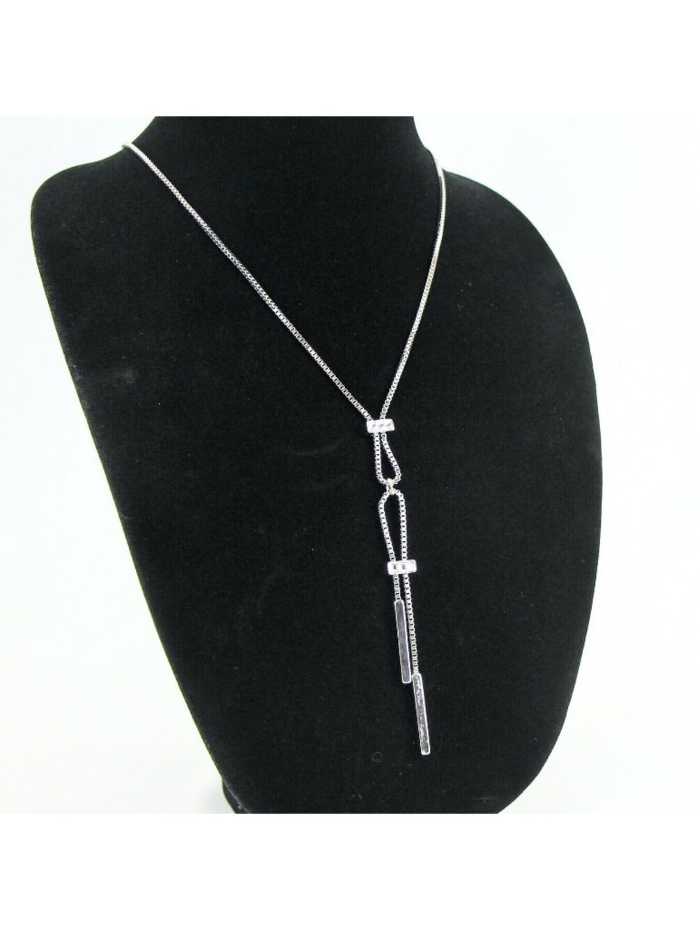 Simply Vera by Vera Wang Long Necklace Silver-tone Rhinestones